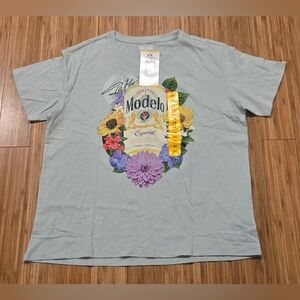 NWT Modelo Graphic T-Shirt with Floral Design